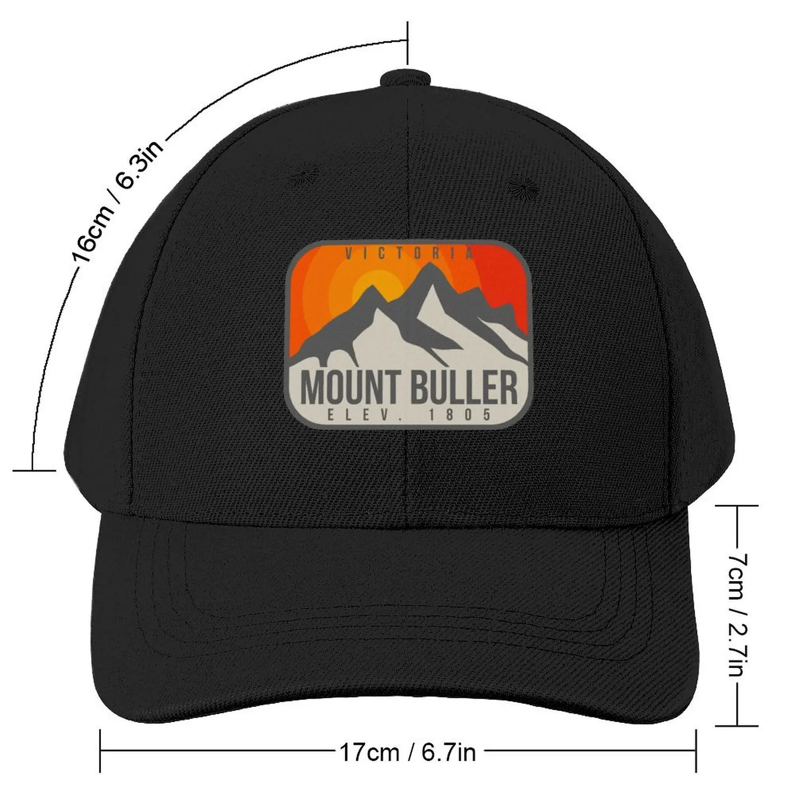 Mount Buller Victoria Australia Vintage Retro Hiking, Snowboarding Adventure Skiing Mountain Baseball Cap