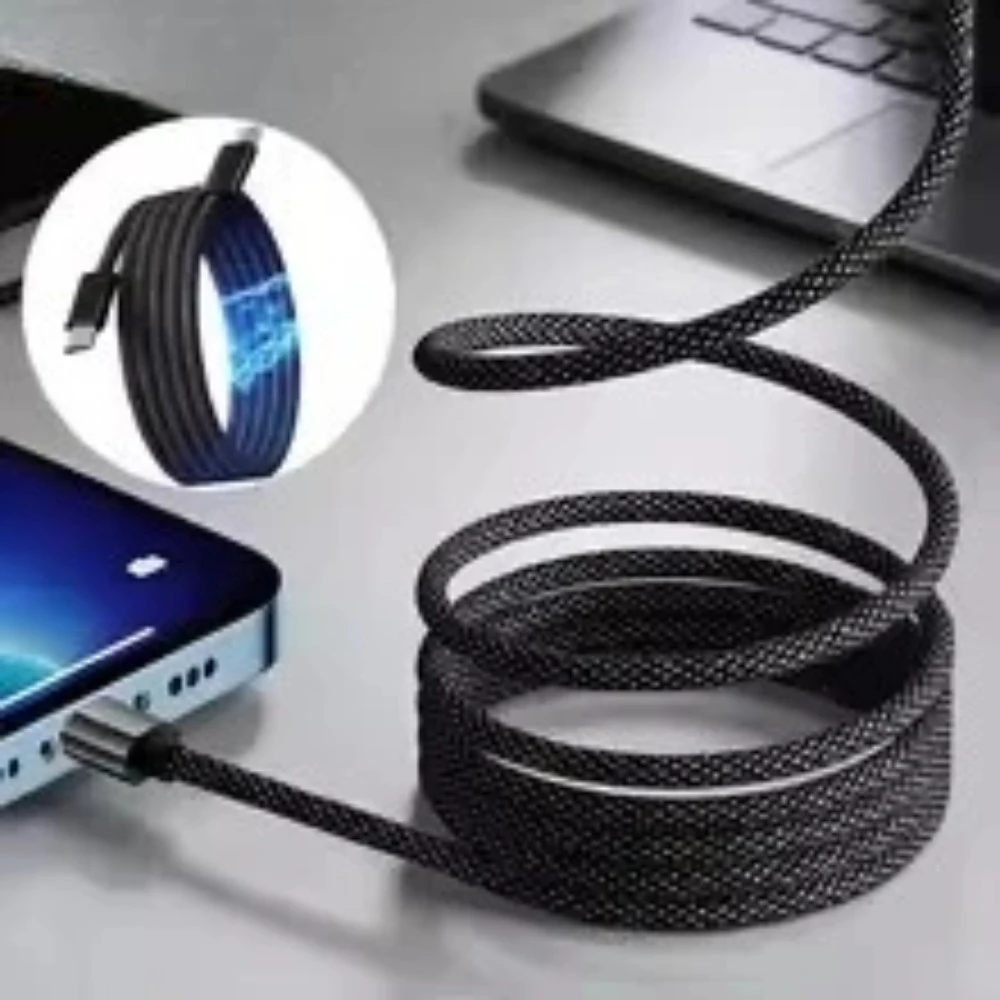 65W Nylon Braided Type C To Type C Charging Cable QC3.0 High Speed Fast Charge Data Line For iPhone Samsung Huawei Xiaomi Phones