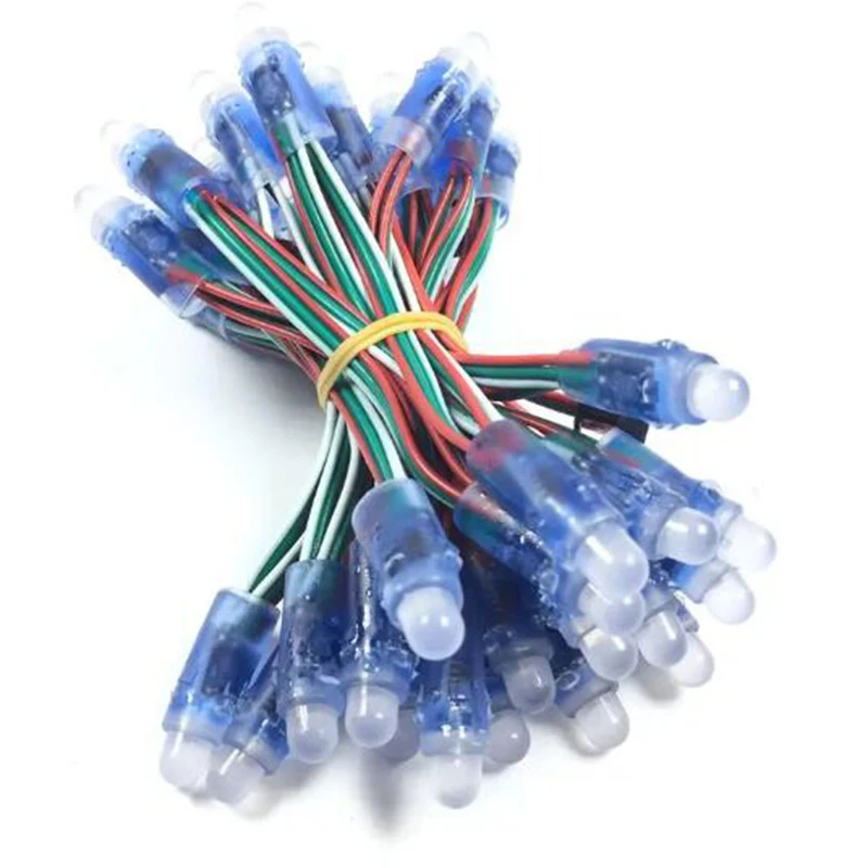 DC5V 12mm LED WS2811 pixel module 50/500PCS string digital RGB full color waterproof IP68 for outdoor decoration