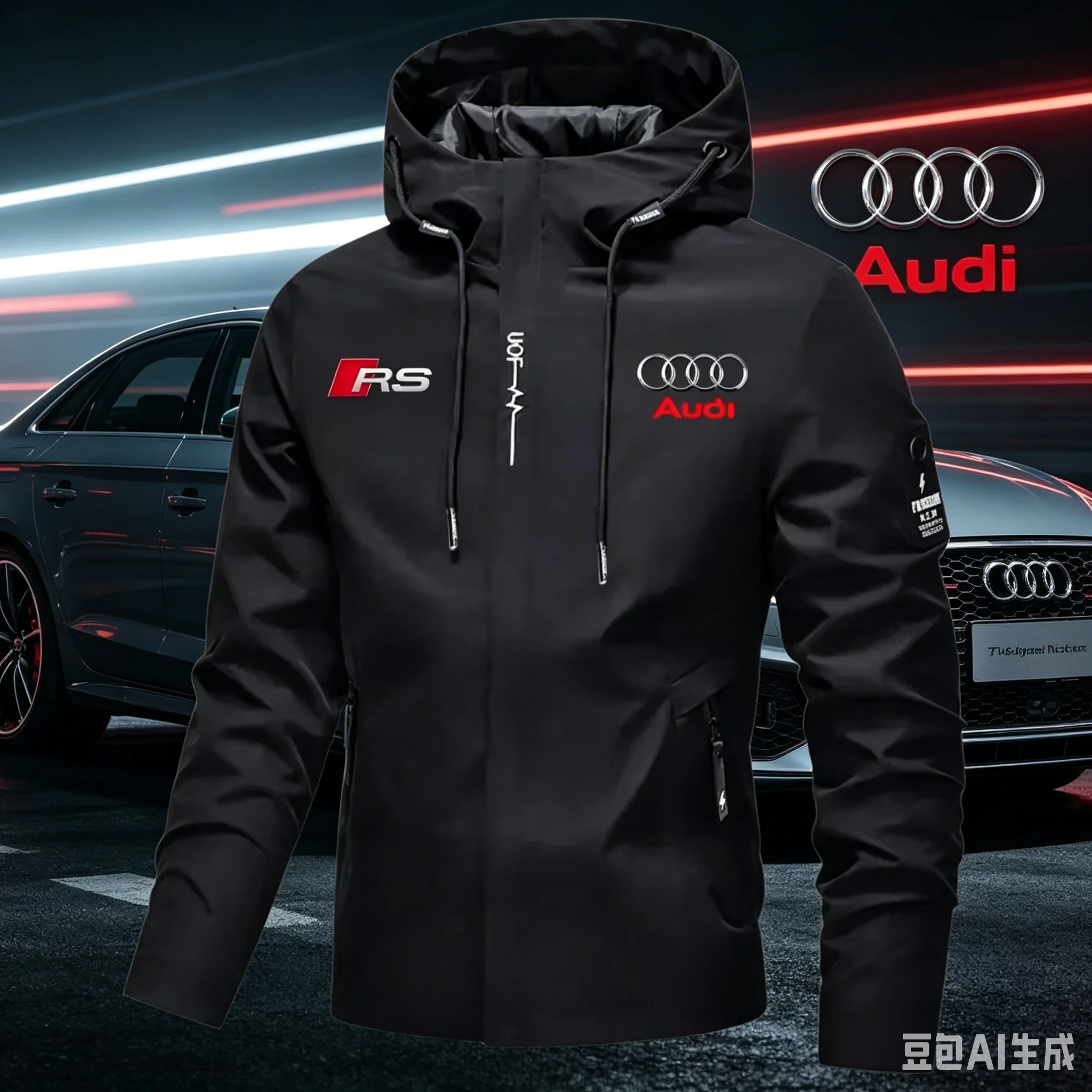 2026 Audi Lightweight Outdoor Sports Event Jacket Spring Autumn Seasonal Clothing for Active Wear