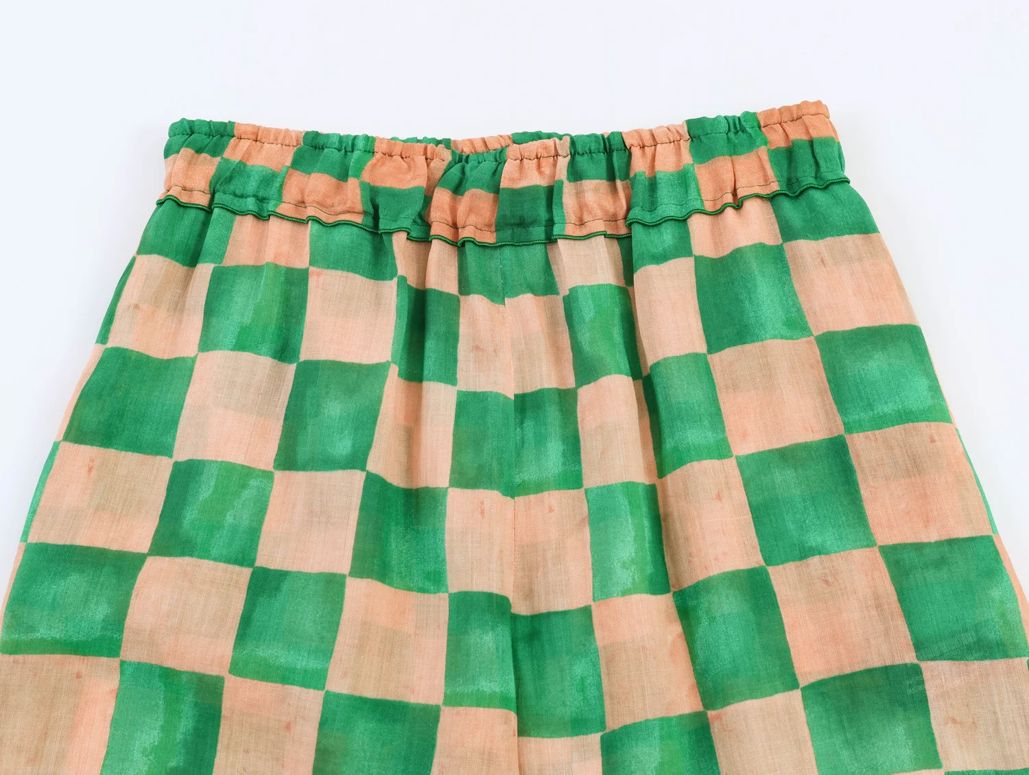 Damen Mode Karierte Gestreifte Hosen Sommer Urlaub Elegante Hochgeschnittene Lockere Freizeithosen Damen Kordelzug Taille Hosen – Detail 14