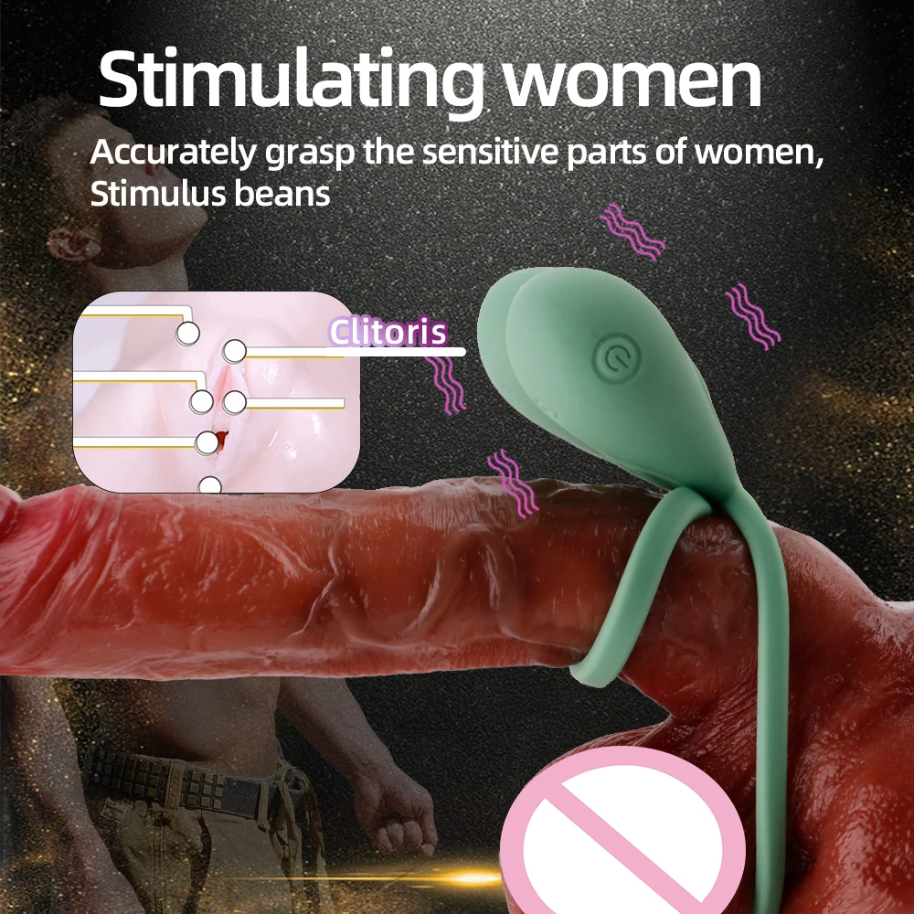 CITYFUN 10 تردد الاهتزاز القضيب الدائري تهتز قفل مزدوج حلقات الحيوانات المنوية النشوة الجنسية أقفال هزاز الكبار BDSM الجنس لعب للرجال #5