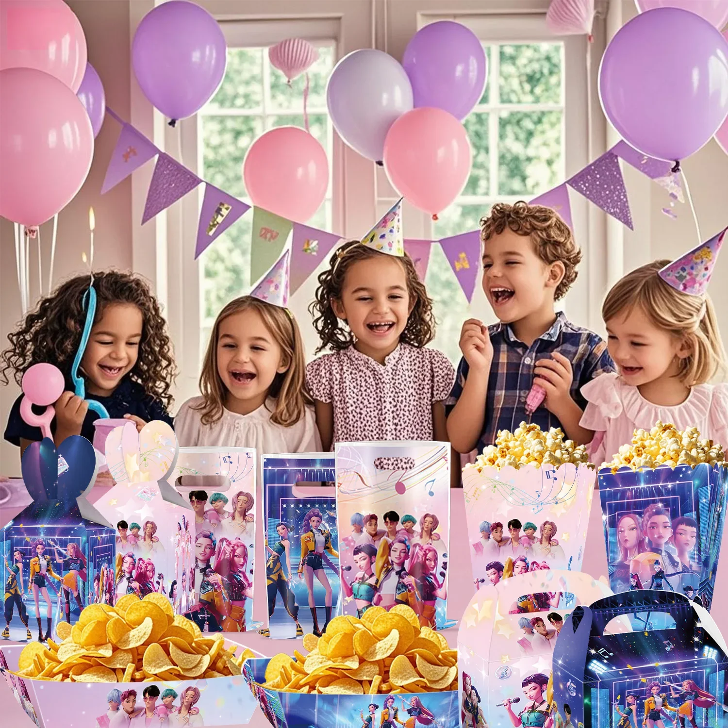 Themen-Geschenktüten 10-50 Stück Geburtstagsparty Süßigkeiten-Beutel Geschenktüten für Jungen Mädchen Babyparty Kinder-Partyfavors – Detail 7