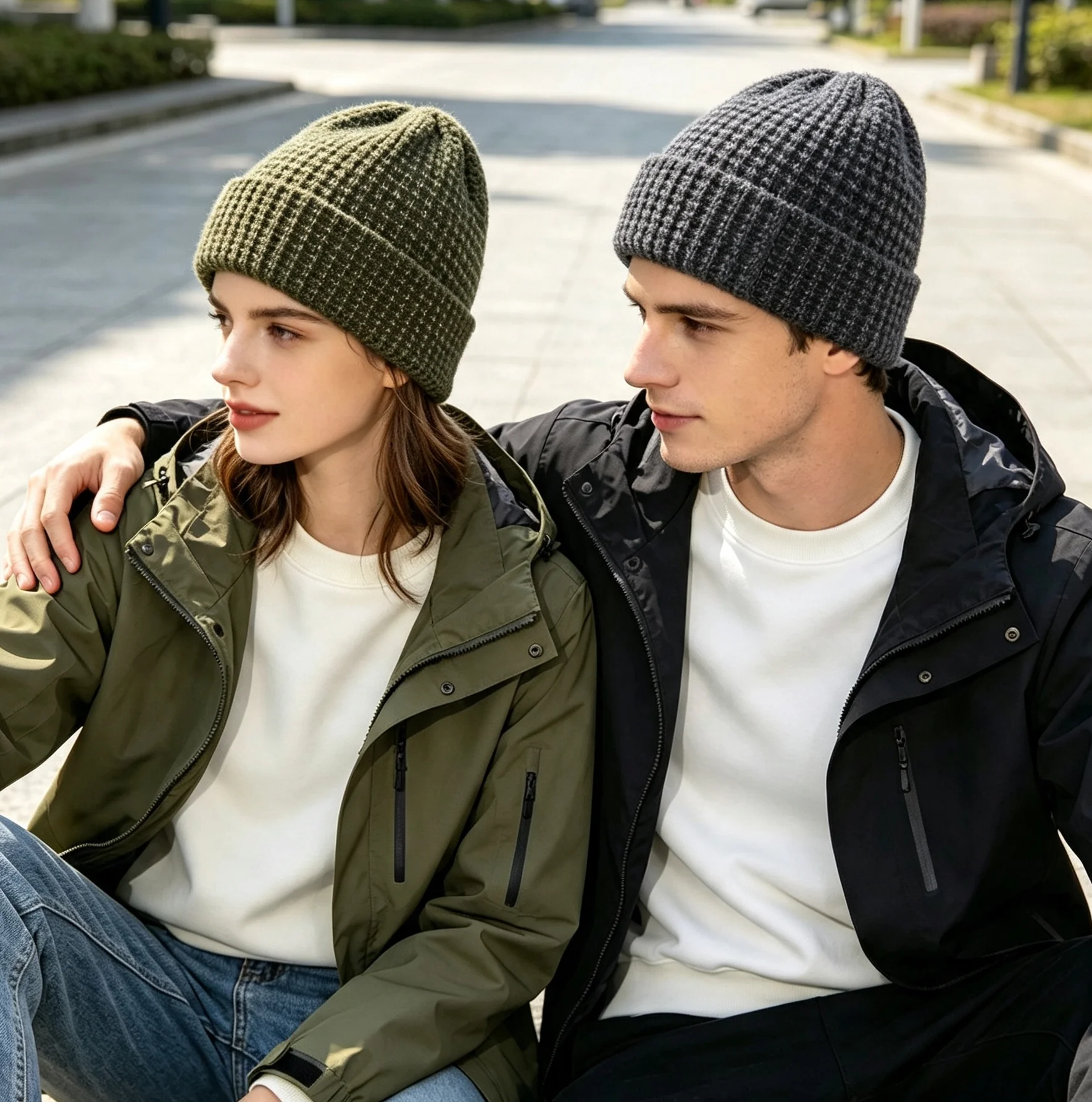 Glow in Dark Noctilucent Reflective Knit Hat Safety Beanies Men Women High Visibility Beanie Neon Winter Knit Caps
