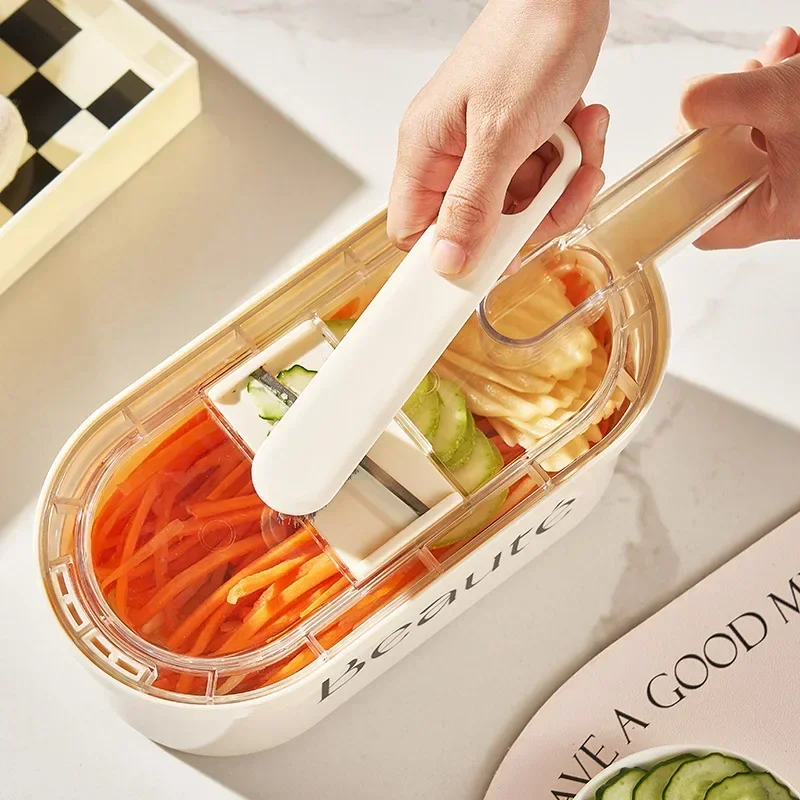 3 in 1 Multifunctional Vegetable Chopper Carrot Potato Garlic Fruit Vegetables Slicers Manual Shredder Kitchen Cutting Accessory