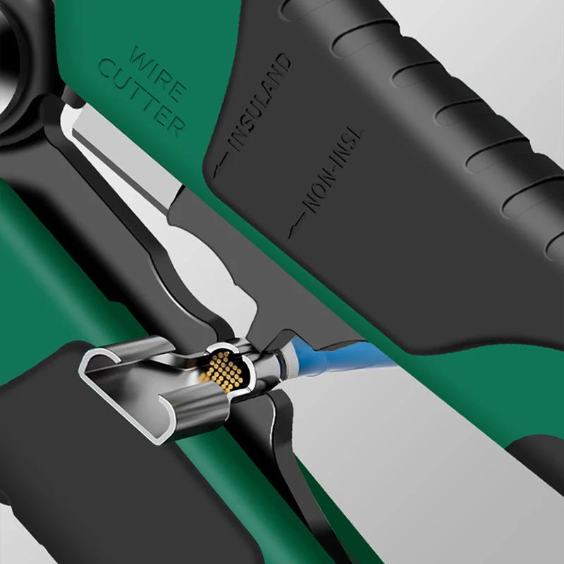 Automatic wire stripping pliers, multifunctional electrician specific wire pulling and crimping leather wire cutting pliers
