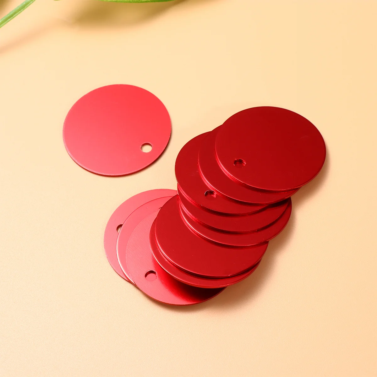 

25 pcs Blank Pet Id Round Aluminum Alloy Dog Tag Diy Name Pendant For Pets Durable Lightweight Hanging Tag Decorative Disc Charm