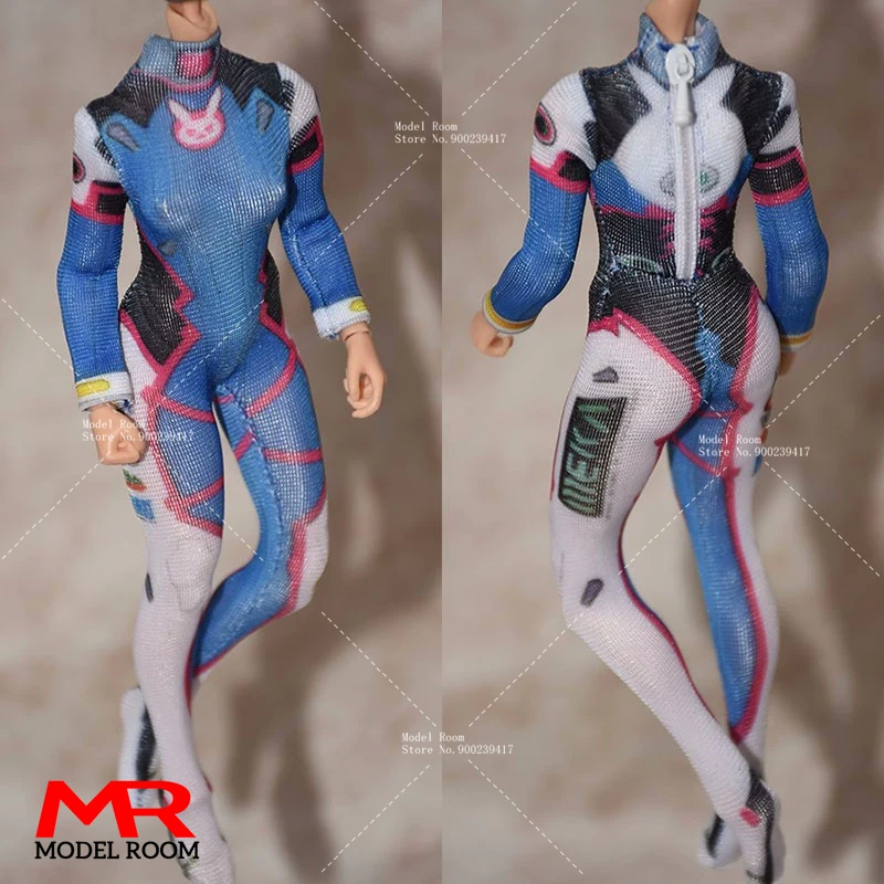 1/12 Scale Female Cosplay Combat Suit Bodysuit Jumpsuit Clothes Model Fit 6'' Romankey Soldier Action Figure Body Dolls view 6