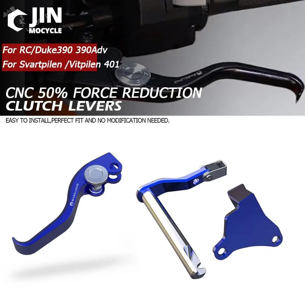 One Finger Clutch Lever Compatible Shorty Stunt Clutch System Set For 390Adventure 2020 2021 2022 2023 RC 390 Duke 390 2017-2023