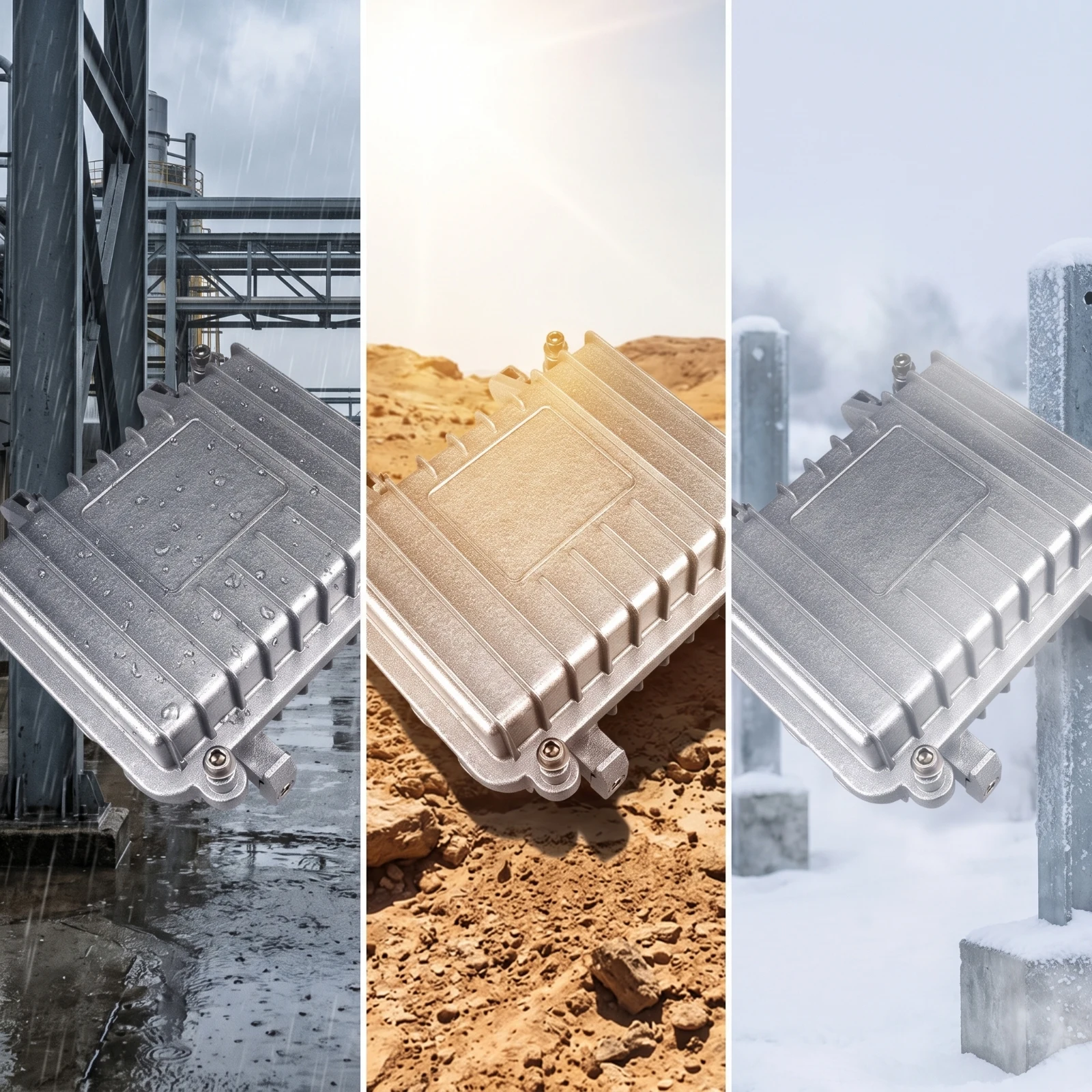 Access Point Bridge Enclosure with Hinge Weatherproof Waterproof Metal Housing for Network Installers, Wireless Bridging