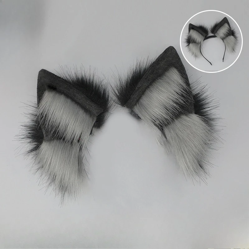 Rechargeable Plush Cat Ears Hair Accessory Cosplay Exhibition Movable Realistic Fox Ear Detachable Electric Headband Animal Ears image 6