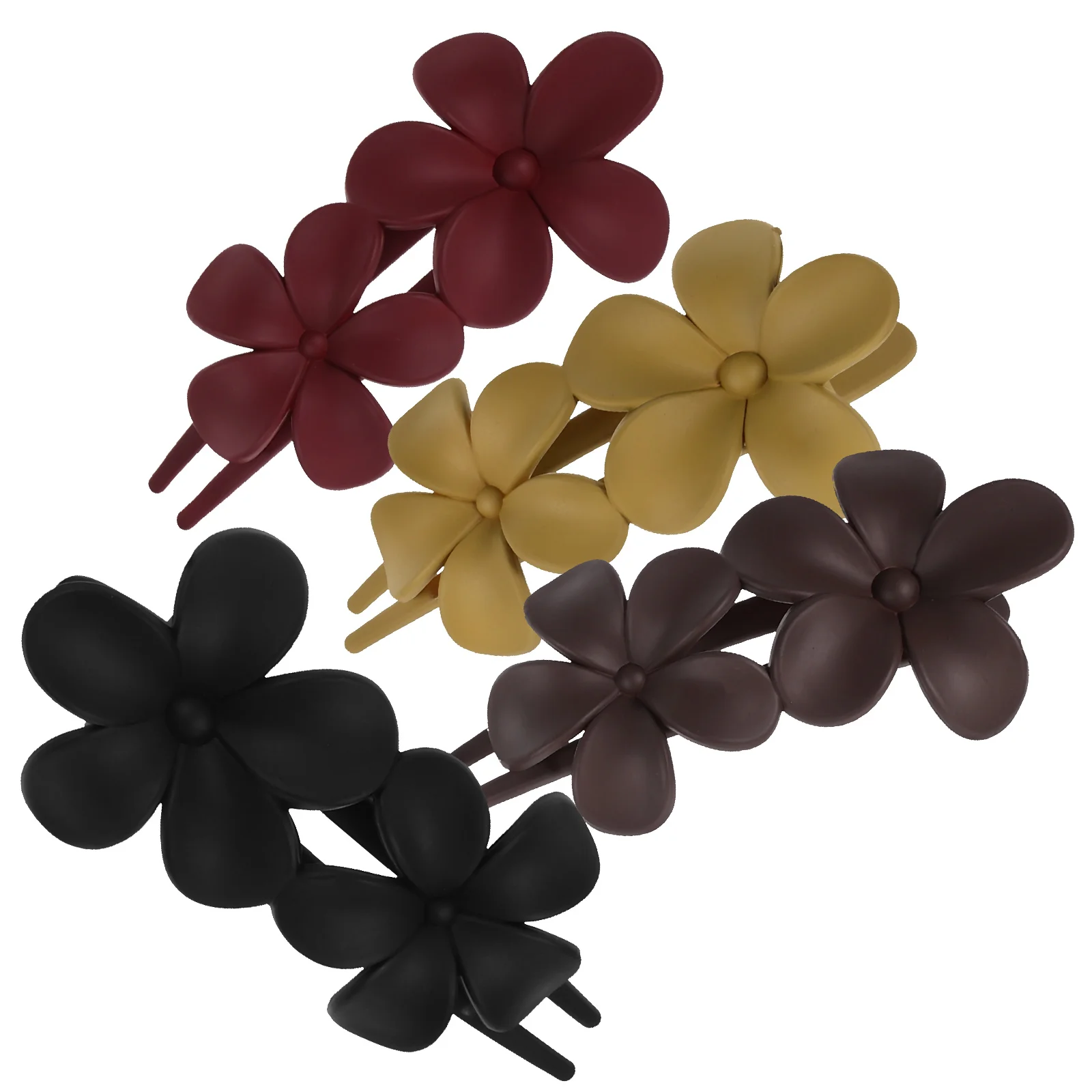 

4 Pcs Hair Accessories Clip Headwear Barrettes Hairpin Resin Rollers Clips Claw