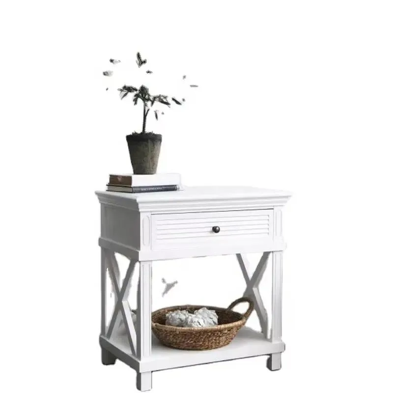 White Wooden Side Table Furniture High Quality Low Price
