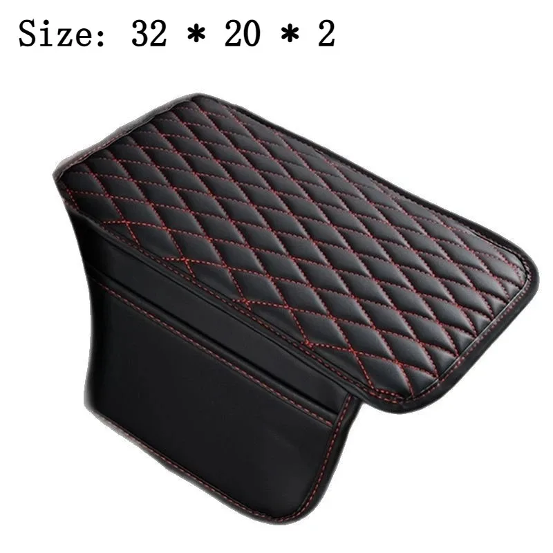 

Универсальная подушка для автомобильного подлокотника, бежевая стеганая кожа с местом для хранения вещей, повышает комфорт вождения, подходит для большинства автомобильных консолей Nice