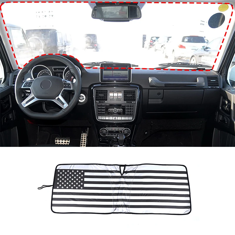 Memory Wire Windshield Sunshade For Mercedes G Class 2004-2025+ Car Sun Protection Accessories