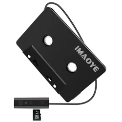 2024 New Bluetooth 5.1 Car Audio Stereo Cassette Vehicle Tape Converter Cassette Work While Charging Support TF Card