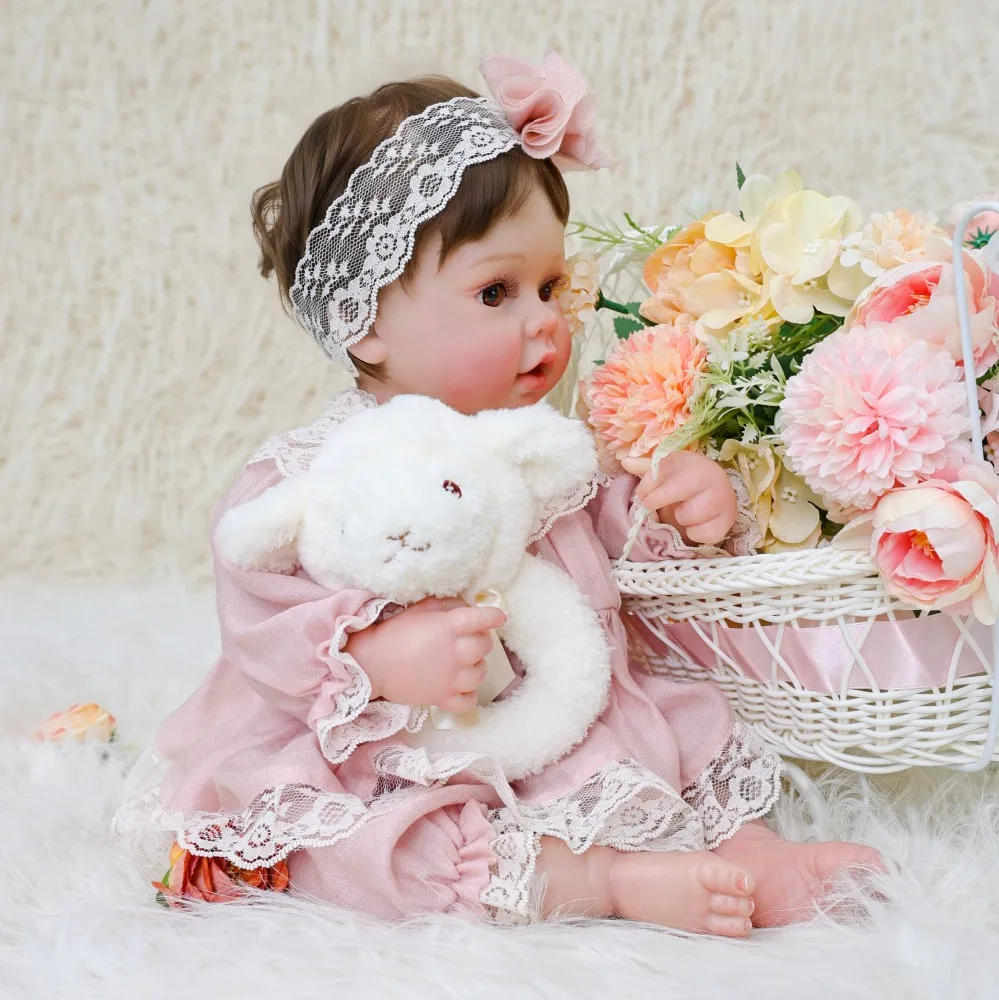 Cloveray 49 cm Full Body Vinile Realistico Reborn Baby Doll 20 pollici Originale Carino Vinile Soll Fatto A Mano High-end Dipinto Giocattolo Regalo Del Capretto