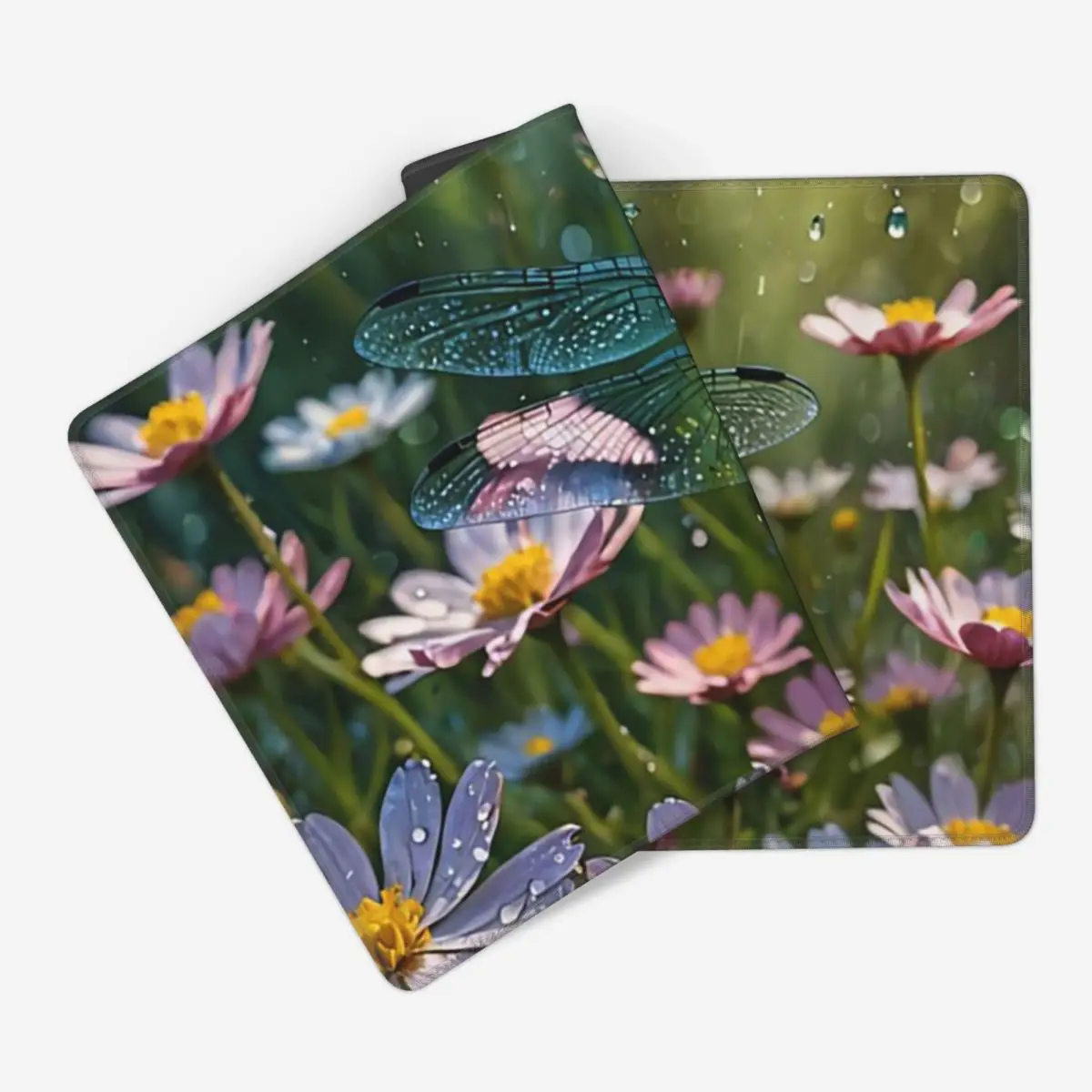 Large Mouse Pad Dragonfly And Daisy Flower Gamer PC Laptop Mats Keyboard Carpet Computer Gaming Office Accessories Desk Mat