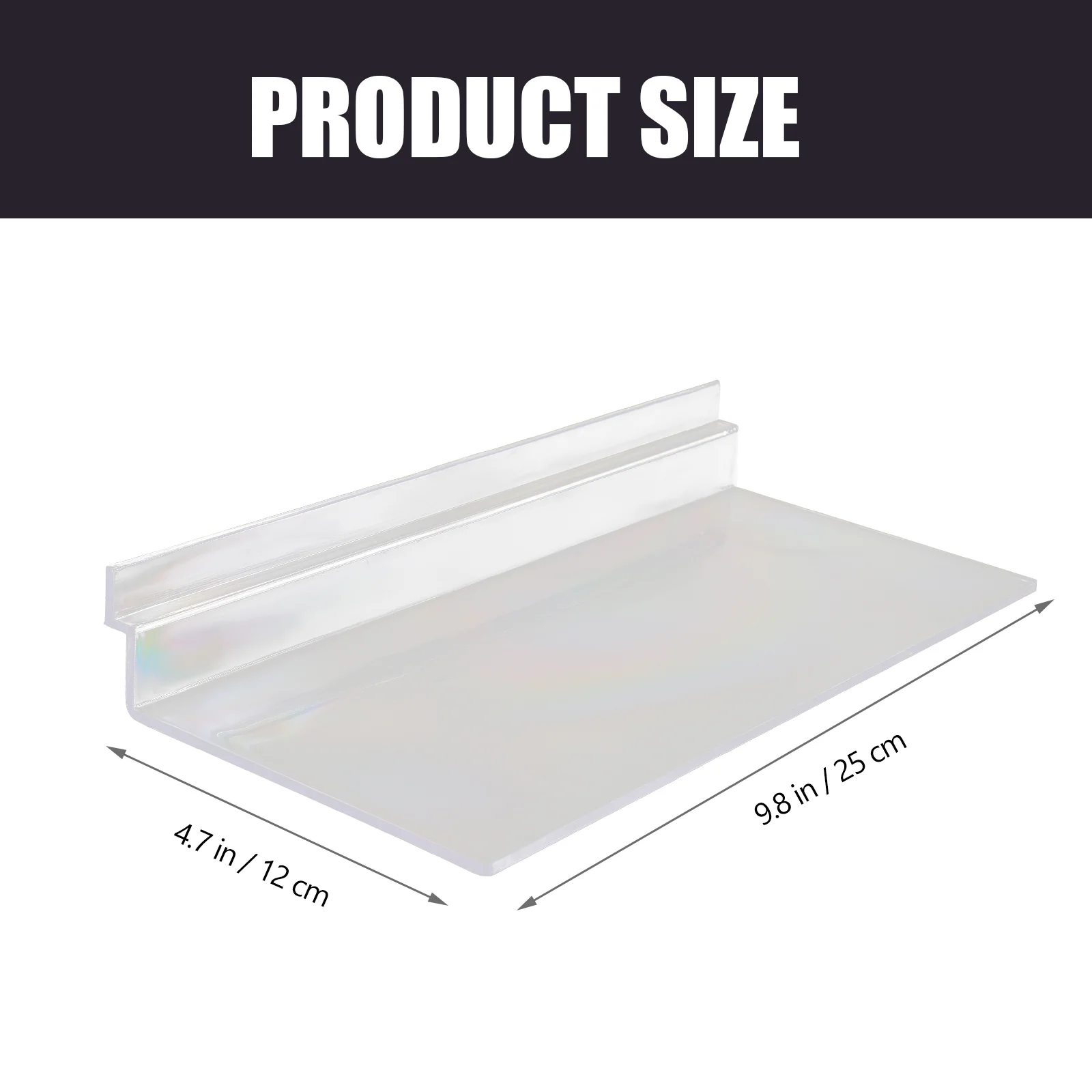6 Pcs Slot Display Rack Shelves Wall Mounted Shoe Clear Retail Slatwall Accessories Shoes Ledge