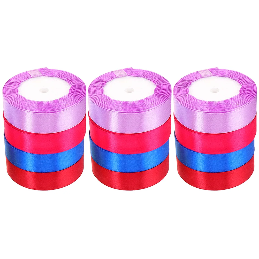 

12 Rolls Wrapping Ribbons Gift Packaging Polyester Material Elegant Design Creative Present Ribbon Cake Box Decoration Craft Diy