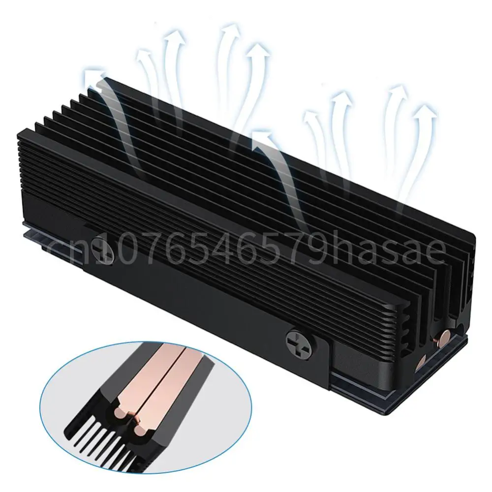 

SSD-кулер M.2 с термосиликоновой прокладкой, 2 медных тепловых труб, радиатор твердотельного накопителя для M.2 NVMe 2280 SSD