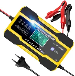 Cargador de batería de coche Digital, reparación de pulso para AGM GEL, cargador de plomo y ácido húmedo, 12V-24V, totalmente automático, 12V, 10a