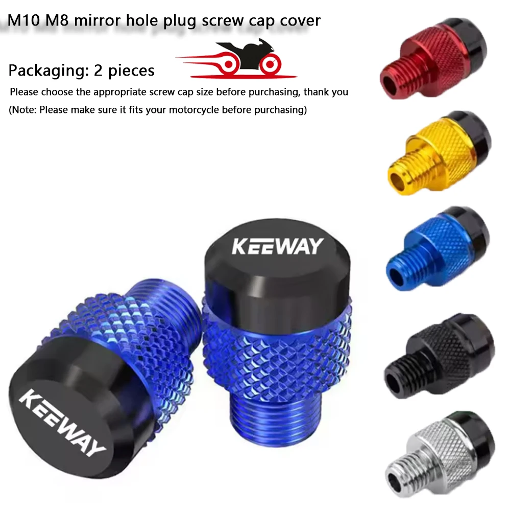 Para Keeway RKF RKV RKS K /X Light Superlight 200 125 motocicleta M8 M10 * 1,25 tornillos de aluminio pernos espejo agujero tapones tapa
