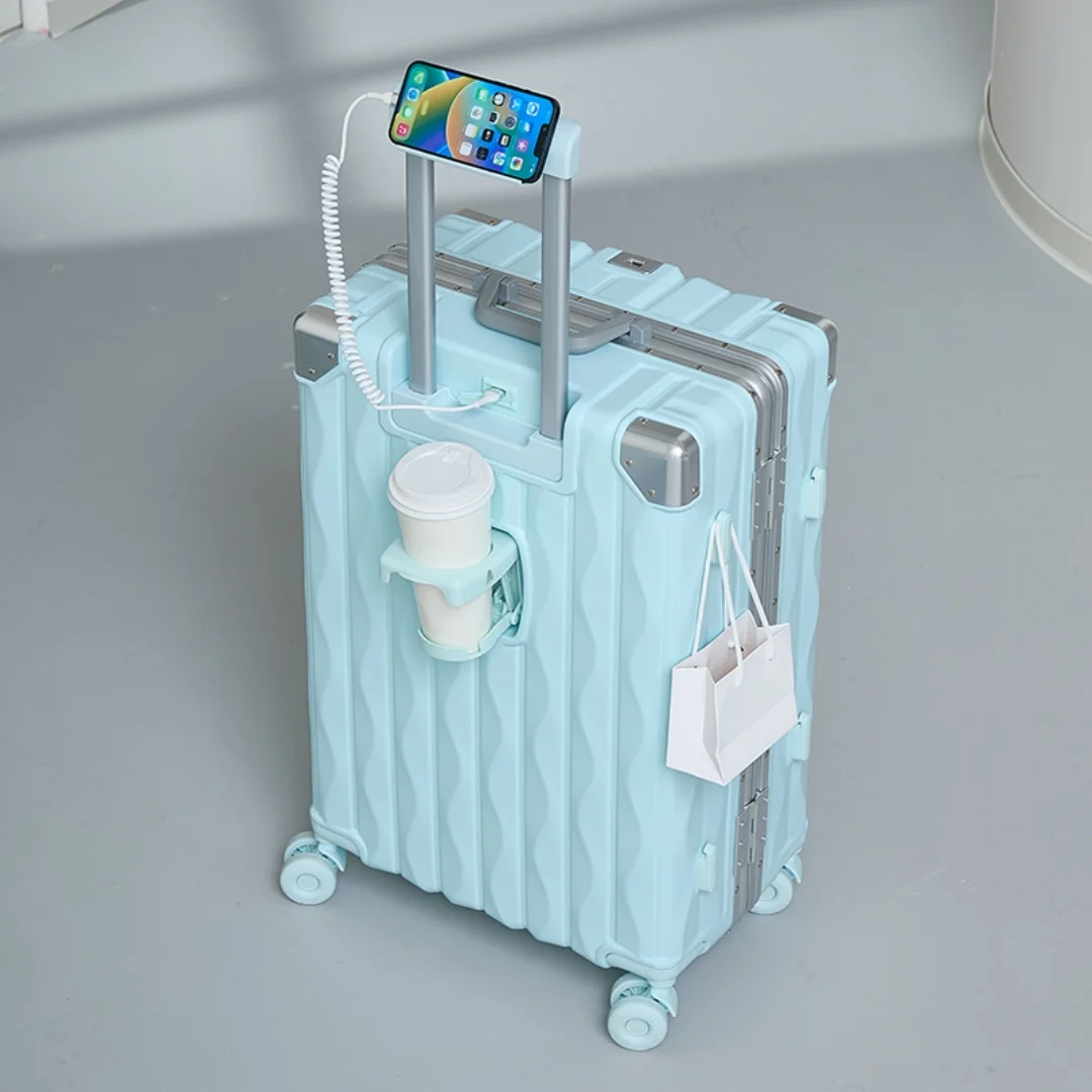 Женский чемодан с градиентом большой емкости, новинка 2025 года, 20/24/26/28 дюймов, высококачественный чемодан на колесиках с алюминиевой рамой, 28-дюймовый дорожный чемодан