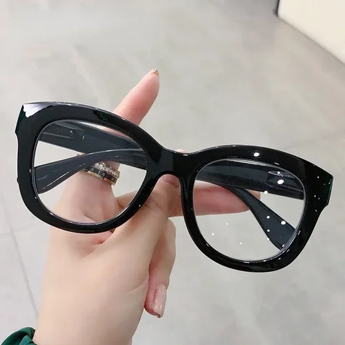 Imagen 2 del producto Gafas de lectura de leopardo de gran tamaño para mujeres y hombres, gafas de visión de lejos con bloqueo de luz azul, hipermetropía, montura grande a la moda, 0 a + 4,0