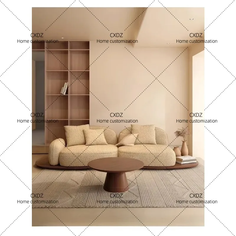 XX Home Living Room Coffee  Creative Three Person Log Style Furniture Modern Simple Sofa Morocco