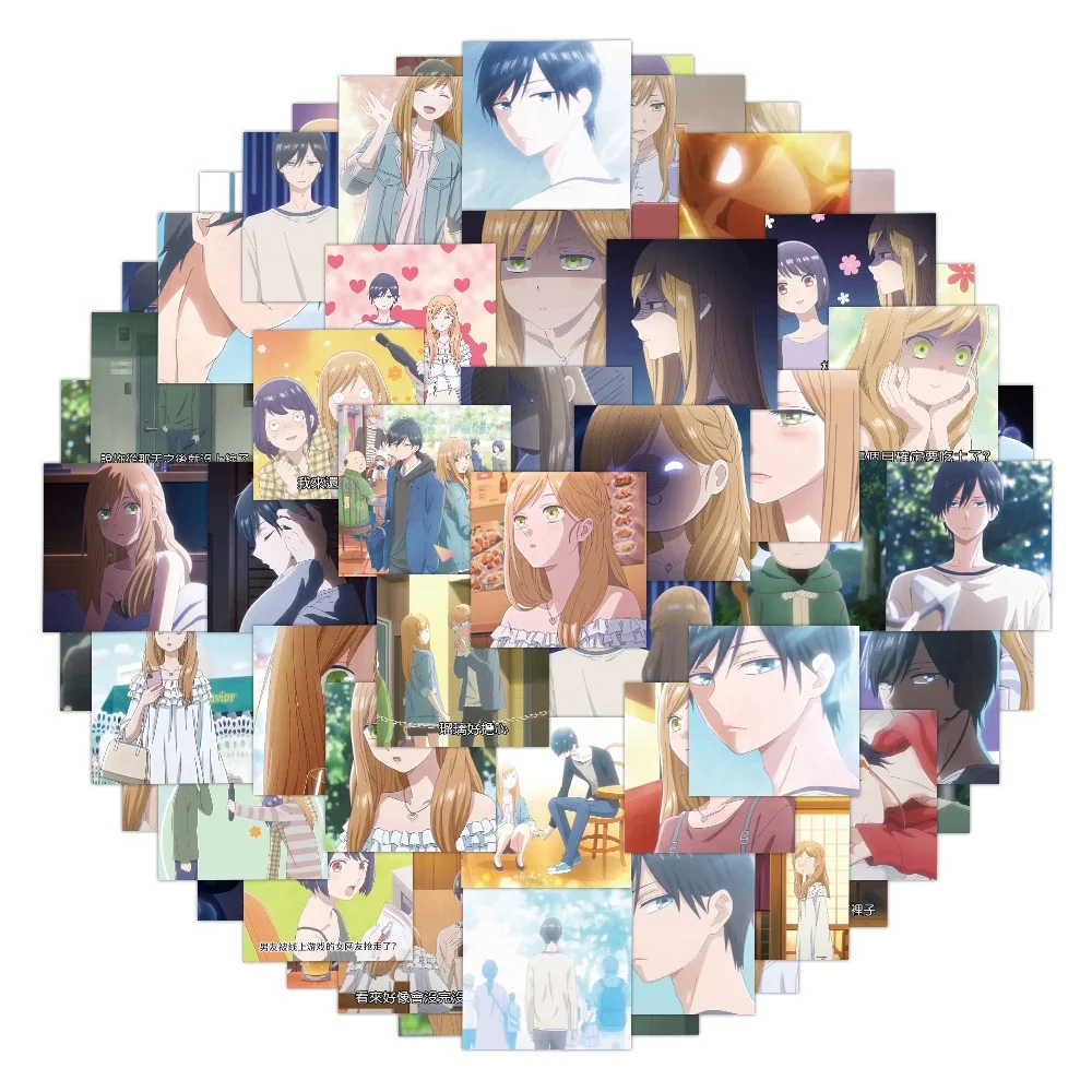 63 Uds Anime amoroso Yamada en Lv999 pegatinas para equipaje funda de teléfono portátil Notebook calcomanías regalo para niños