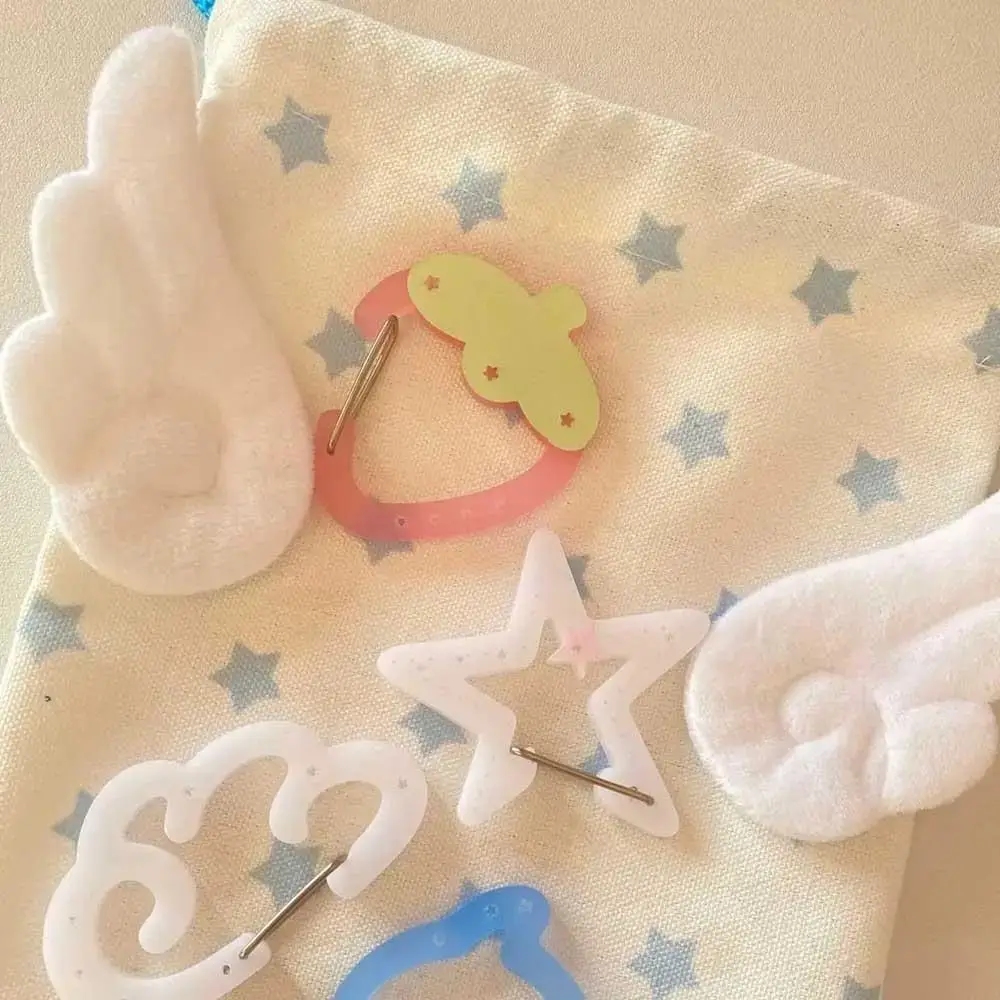 1 زوج لطيف أفخم أجنحة الملاك قلادة Y2K نمط الحلو أجنحة الملاك بروش دبوس هدية