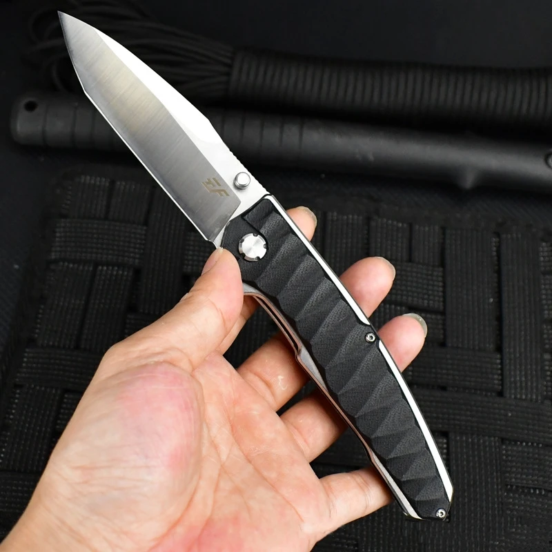 D2 Steel Python G10 Handle Outdoor Pocket Knife Folding Knife Defense Portable Survival Camping Sharp Fruit KnivesD2 Steel Pytho