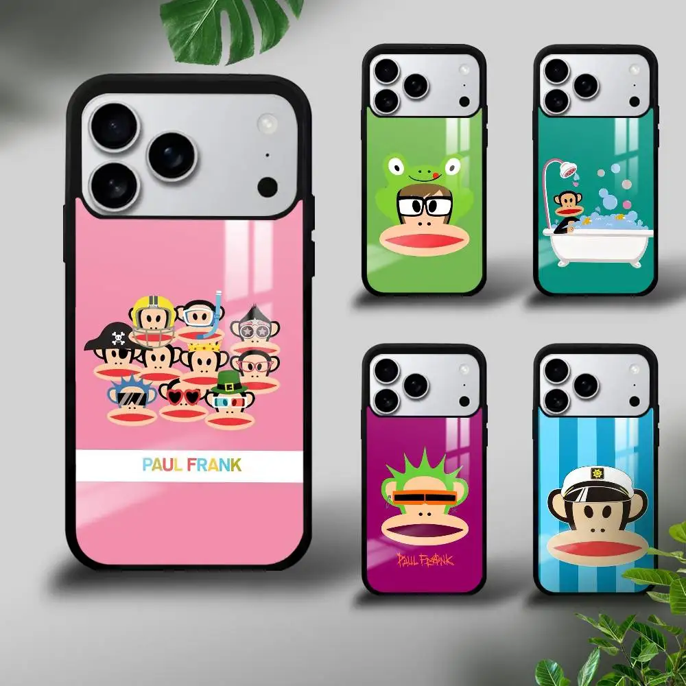 Funda de teléfono marca p-paul Frank para iPhone 17 16 15 14 13 12 11 Pro Xs Max Mini Plus Celulares Funda dura
