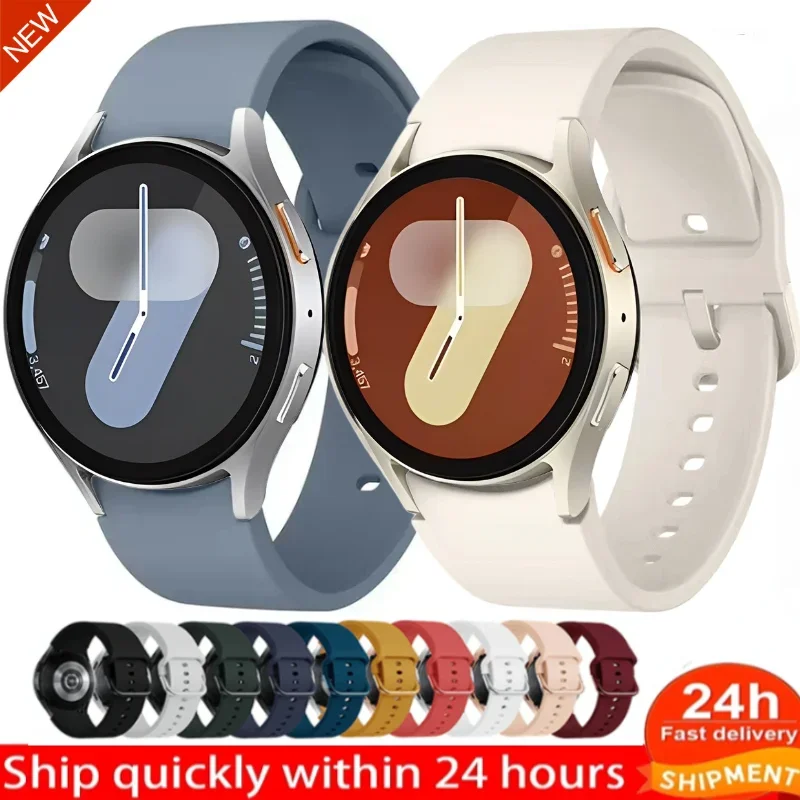 20 mm Silikonarmband für Samsung Galaxy Watch FE 7 6 5 4 40 mm/44 mm No Lücken Armband Galaxy Watch 4 6 Classic 47 mm/46 mm 5 Pro Gürtel