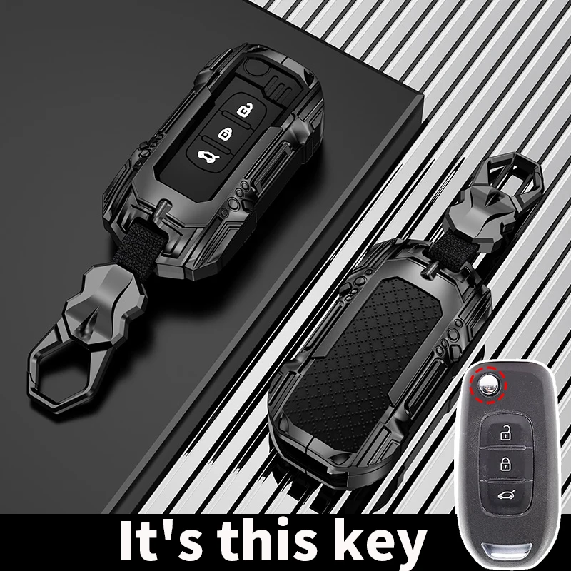 

For Renault Kadjar Captur Megane Sandero Stepway Logan Clio 5 2022 Arkana 2020 2021 Kwid 2023 Car Flip Key Case Cover
