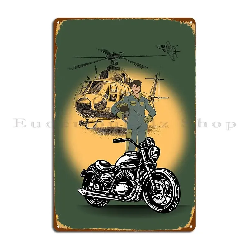 Vintage Helicopter Metal Plaque Poster Retro Design Plaques Wall Plaque Living Room Tin Sign Poster