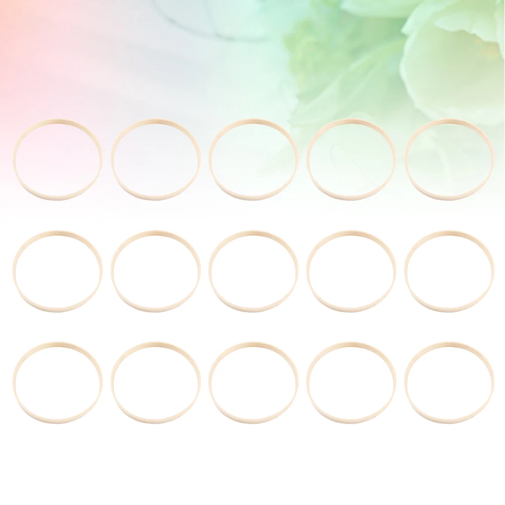 

15 Pcs Dream Catcher Bamboo Circle Macrame Wooden Rings DIY Dreamcatcher Decorate Craft Floral Hoop Wreath for Crafts