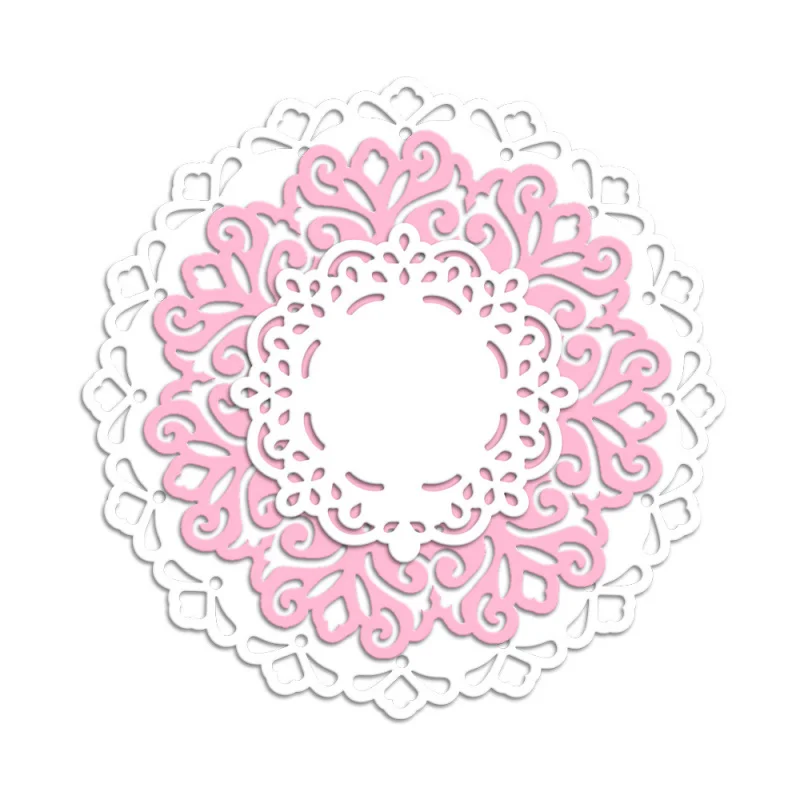 

Lace-Shaped Carbon Steel Die for Crafting Cards and Paper Art, Metal Embossing Die