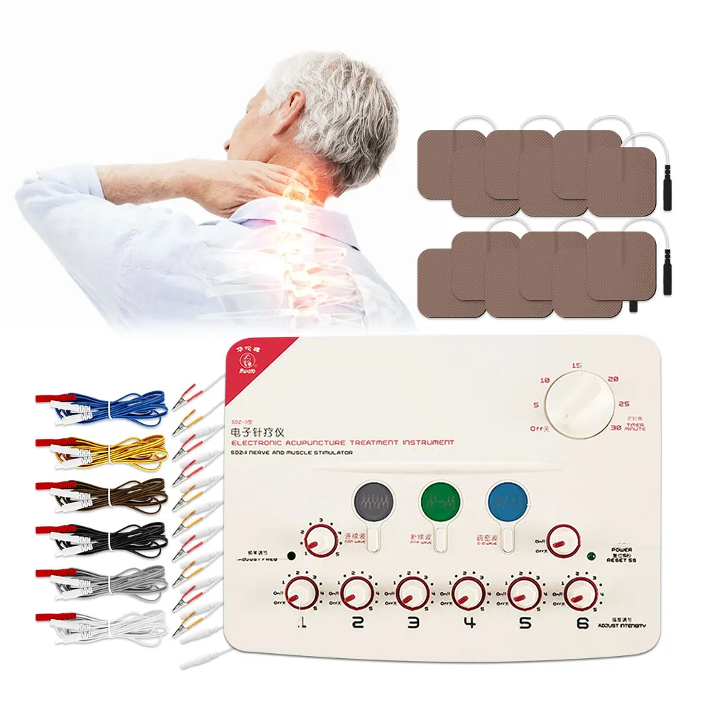 

Needle Electric Muscle Stimulator 6 Output Channel Electroacupuncture Acupuncture Physiotherapy TENS Machine Equipment Massager