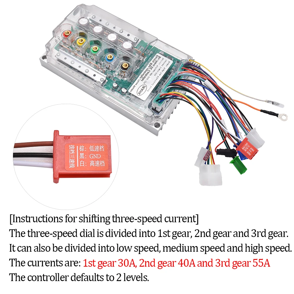 JRAHK 72V 3000W BLDC Controller moto elettrica 60v 2000W Controller Scooter elettrico 48V 1000W accessori E-Bike