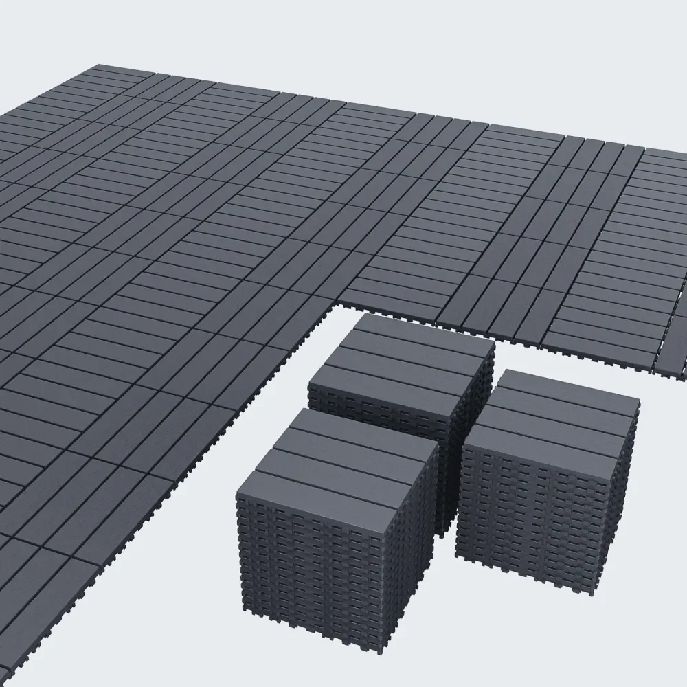 

Interlocking Deck Tiles,44 Pack Patio Deck Tiles,12 X12 Square Waterproof Outdoor All Weather Use, Patio Decking Tiles For Pool