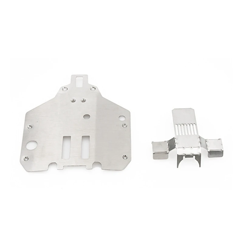 Stainless Steel Chassis Armor & Rear Axle Protector Skid Plate For Feiyue FY03 FY06 FY07 FY08 1/12 RC Car Upgrade Parts