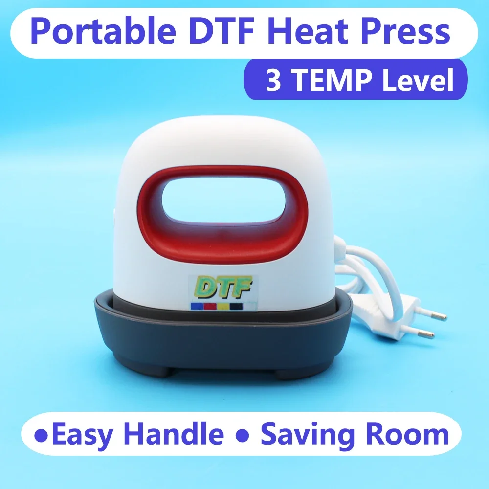 Mini Heat Press Machine TShirt DTF Printing Easy Heating Transfer Press Iron Kit for Blanket Leather Portable DIY Home Business