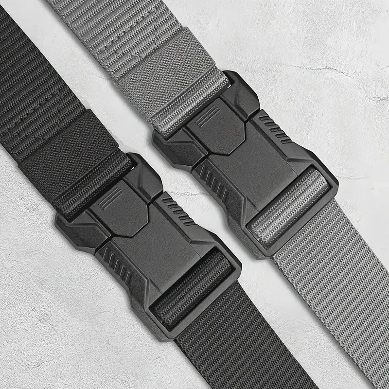 5 Styles The New Men\'s Belt 125cm Buckle Belts Nylon Braided Lightweight Breathable Daily Commuter Men\'s Belt