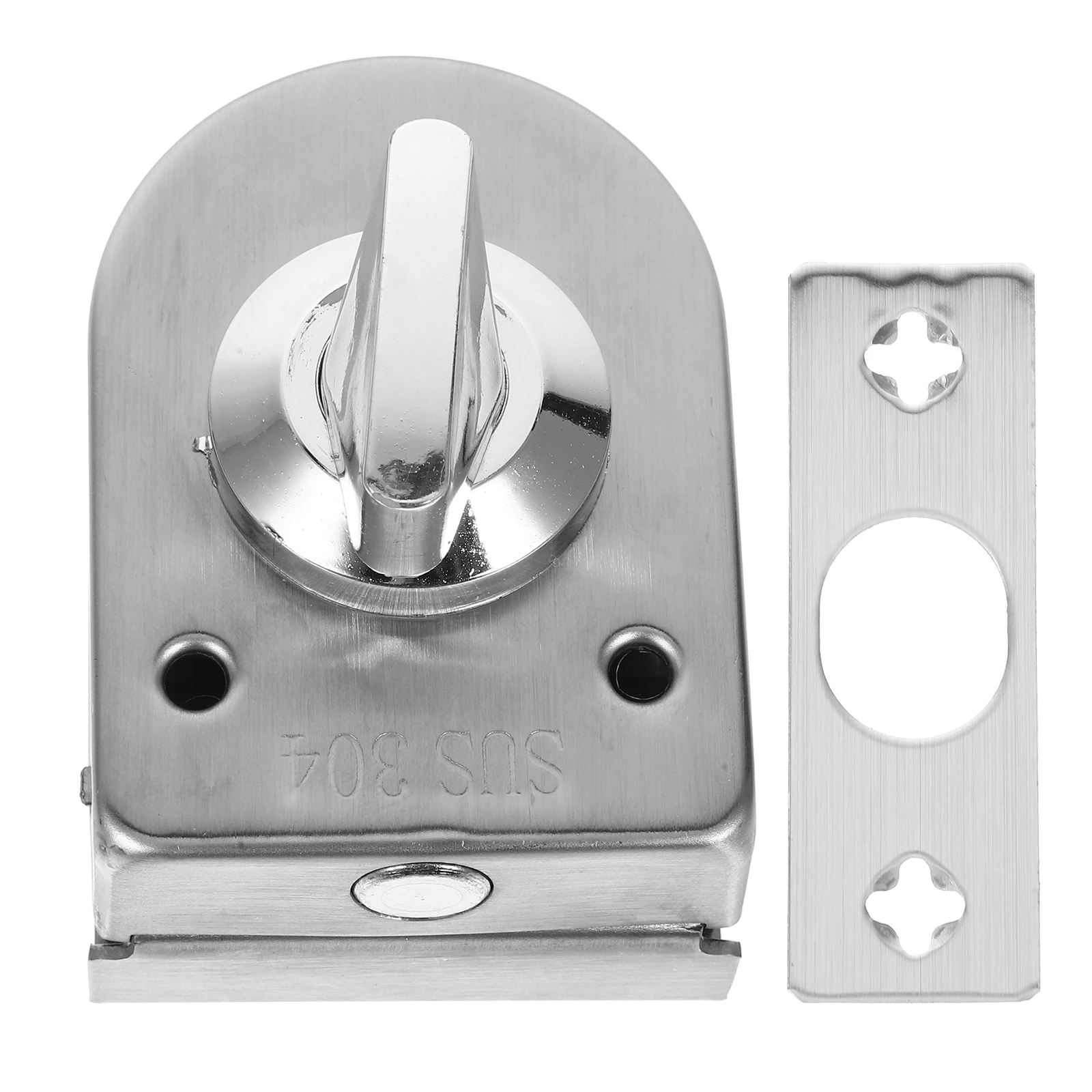 

1Set Zinc Alloy Double Door Slide Latch Stainless Steel Sliding Bolt Lock for Barn Glass Shower Door Security Glass Doors Lock