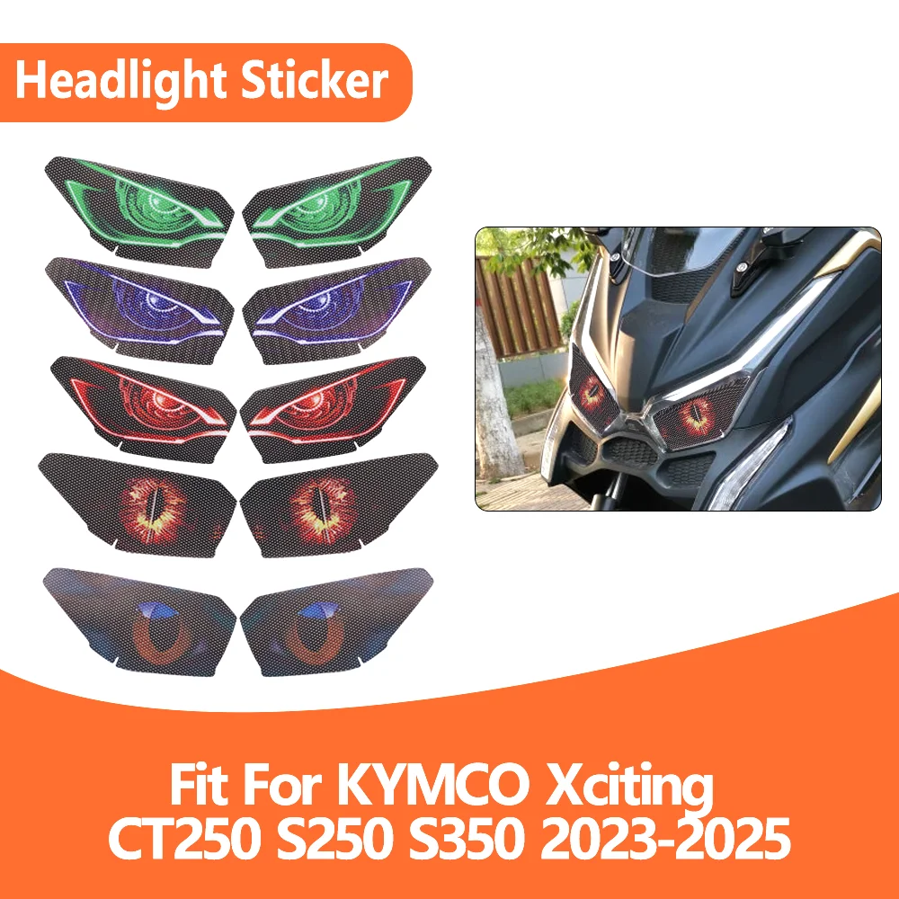 

Fit For KYMCO Xciting CT250 S250 S350 CT S 250 350 2023 2024 2025 Headlight Sticker Waterproof Decals Motorbike Stickers
