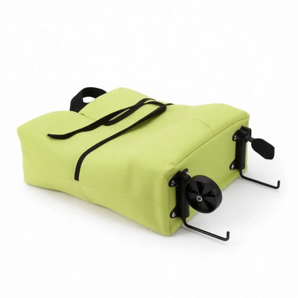 Portable Foldable Shopping Bag With Wheels Large Capacity Collapsible Grocery Cart Utility Trailer Luggage Organizer For Market