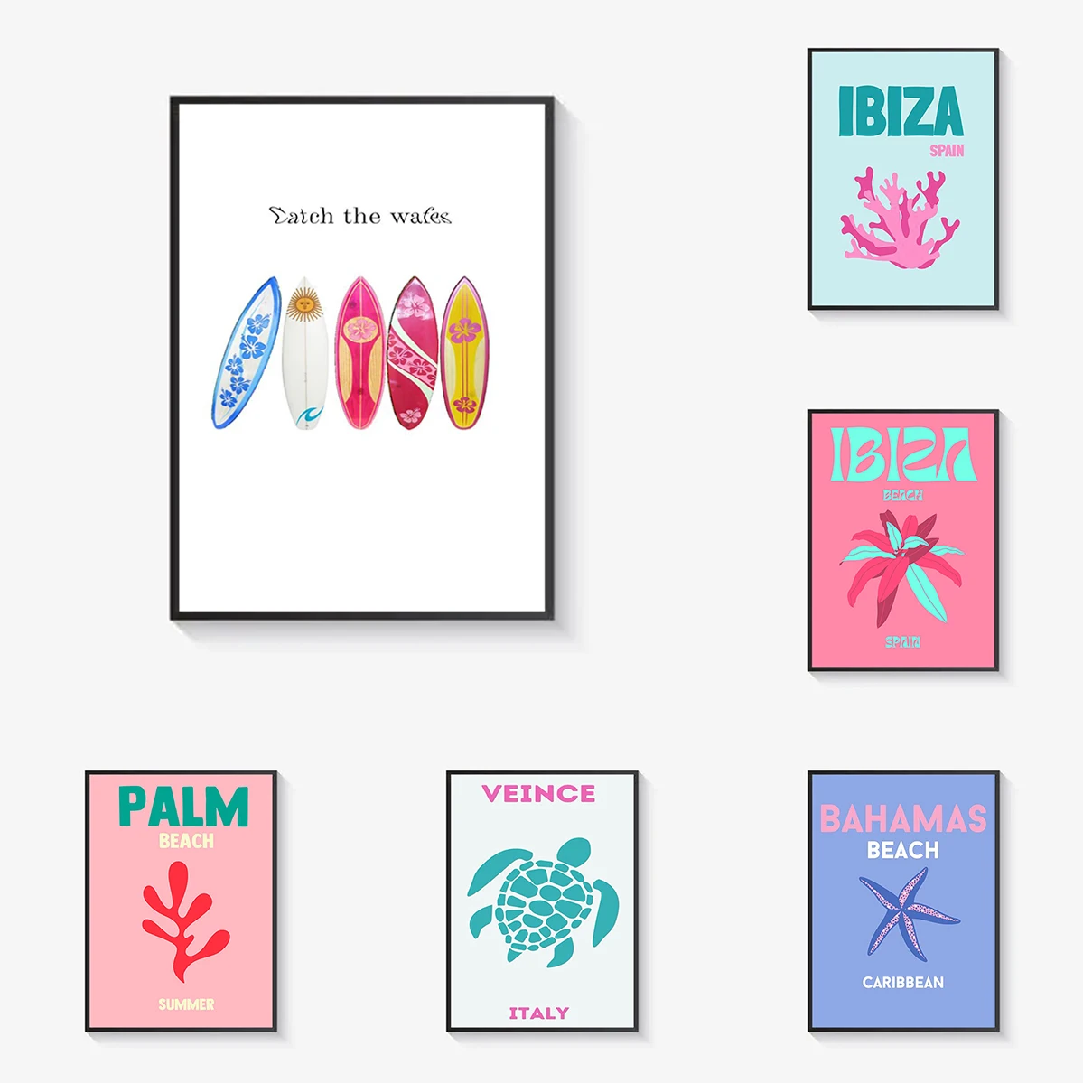 

Tropical Preppy Poster Home Interior Decoration Living Room Office Wall Art Decorative Picture Bedroom Decor Coffee House Bar