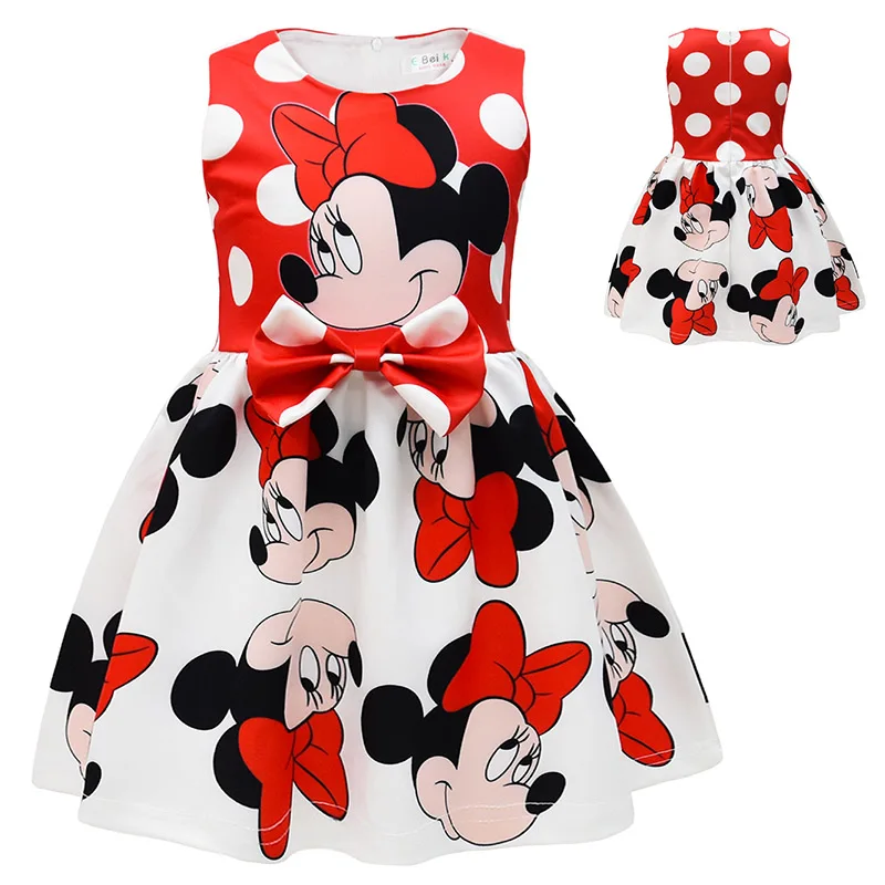 Girls Cartoon Little Mermaid Princess Dress, Kids Dresses, Mickey Mouse, Birthday Party Outfits, Summer
